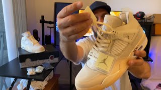Insane Quality UA Nike Jordan 4 'OFF WHITE' Review | Amazing Shoe 🔥