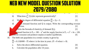 Business Mathematics Class 12 New Model Question Solution | NEB Grade 12 New Model Question Paper