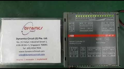 ABB 07 AC 91 Analog I/O Unit Advant Controller 31 Repairs by Dynamics Circuit (S) Pte. Ltd.