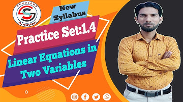 Linear Equations in Two Variables Practice Set 1.4 [CLASS 10th] State Board Maharashtra