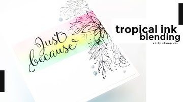 Tropical Ink Blending | Easy One Layer Card