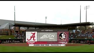 Alabama vs Florida State | 2-20-2026 | College Softball Full Game Replay