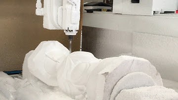 cnc foam mold machining center with rotary and spindle rotation