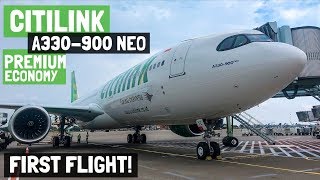 1st Flight! CITILINK Widebody A330-900NEO Premium Economy QG9684 CGK-DPS ISTIMEWA!