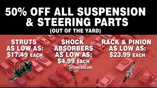 50% Off Suspension and Steering Parts at iPull-uPull Auto Parts!