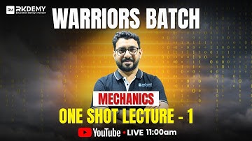 Mechanics One Shot Lecture-1 | LIVE @11 AM | AJIT SIR | FE Engineering | All University