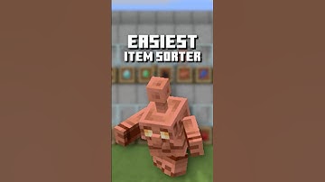 Minecraft EASY COPPER GOLEMS Automatic Sorting System 1.21.9 Tutorial - Auto sorter #minecraft