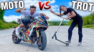 ON ÉCHANGE NOS SPORTS ! (TROTTINETTE VS MOTO) #9 Ft @Sarah Lezito