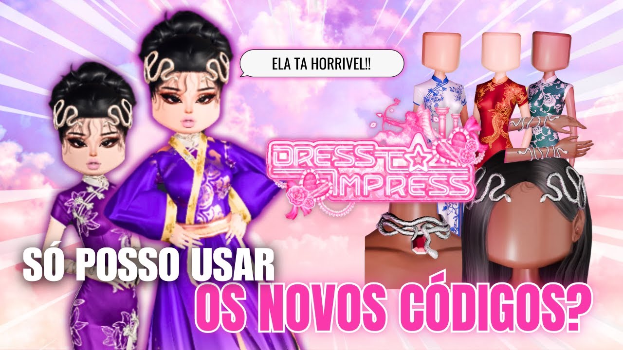 Jogando Dress to Impress mas SÓ POSSO USAR OS NOVOS CÓDIGOS DO UPDATE ...