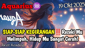 Aquarius♒ SIAP-SIAP KEGIRANGAN‼️Rezeki Mu Melimpah, Hidup Mu Sangat Cerah Oktober 2025 - Mata Zodiak