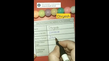 Divyesh Signature ✍️🍀#howtodosignature #shorts #reels #sign