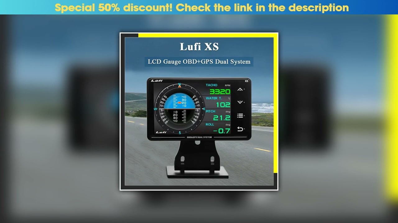Review lufi xs revolution obd2 OBD+GPS Automobile Multi-function Water Temperature Turbo Oil Temper