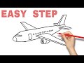 How to draw aeroplane drawing step by step