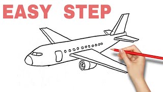 How to draw Aeroplane Drawing step by step screenshot 4