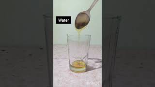 Mixing Honey with water and oil ? | science experiment at home | shorts science viral ytshorts