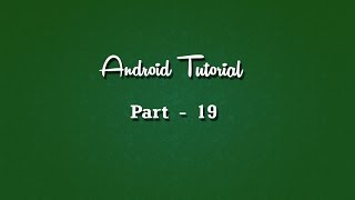 #android #androidtutorial Android Tutorial Lesson 19 - Database Part1