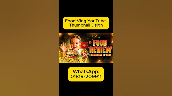 Food Vlog YouTube Thumbnail Design by Designer Hasanur #youtubethumbnaildesign #shorts #shortsfeed