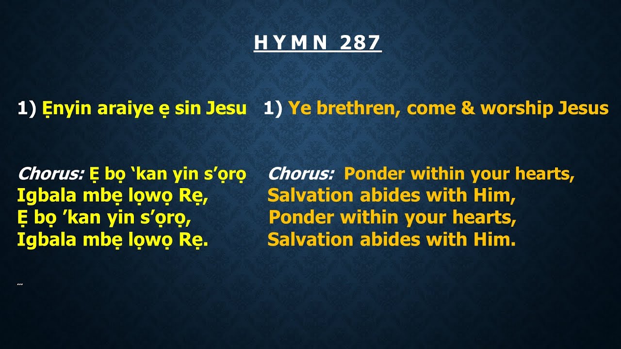 CCC Hymn 287 (Enyin araiye e sin Jesu), C.C.C Redemption Parish Choir