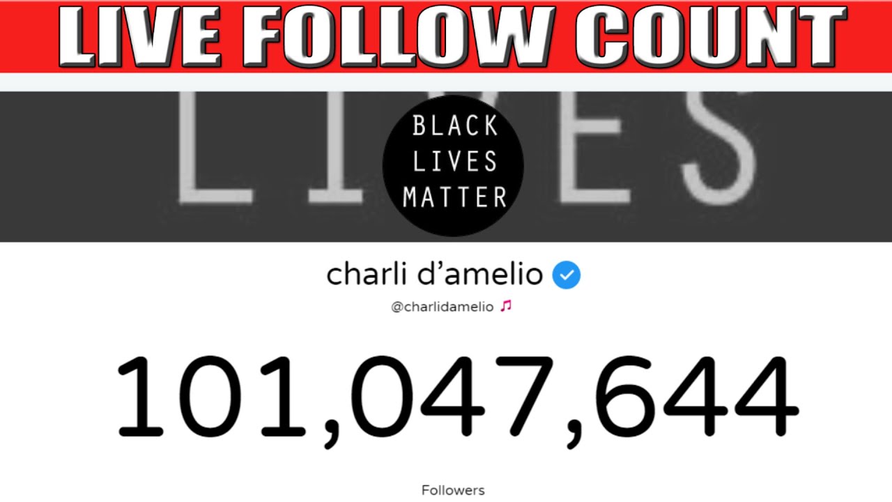 charli d'amelio live 100 Mil followers LIVE TIKTOK Followers Count - TEST 4