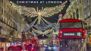 London Best Christmas Lights and Shops Displays 2023 | London’s Walking Tour [4K HDR]