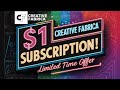 creative fabrica $1 - all access subscription for only