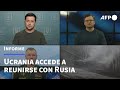 Ucrania accede a reunirse con Rusia y Putin pone en alerta a las "fuerzas de disuasión" | AFP