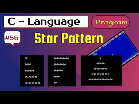 C program to print star pattern - YouTube