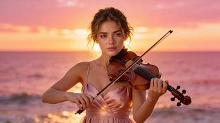  Violin U0026 Piano By The Rose Sunset Ocean  1 Hour Calm Relaxing  For Sleep U0026 Inner Peace