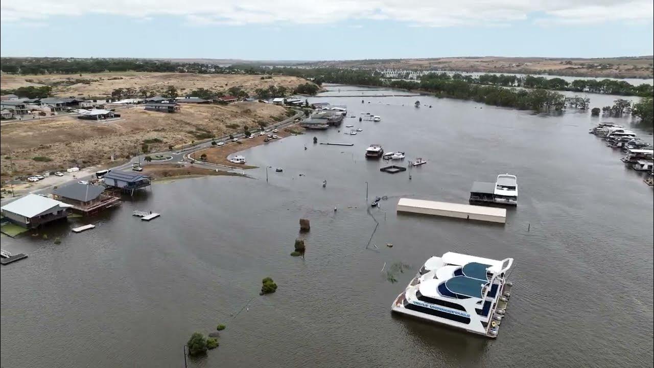 Mannum Waters drone flyover 4th Jan 2023 YouTube