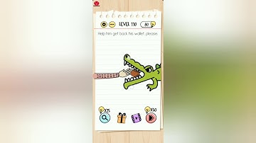 Brain Test Level 110 help him get back his wallet please