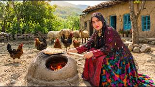 Bread Baking: Rustic Flatbread Cooked Over Glowing Coals 🌾🔥 | Nomadic Girl & Hard Rural Life