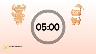 Famous Gingerbread People – 5 Minutes Countdown Timer With Music | Happy Holiday Music Classroom Timer Wealth
