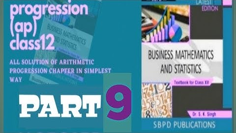 #9Arithmetical progression class 12thBusinessMathematics[ jac board]chapter-1(समांतरश्रेणी)egno15&16