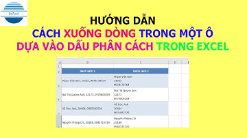 Cách xuống dòng dựa vào dấu phân cách siêu nhanh trong MS Excel