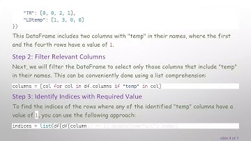 Identifying Indices of Specific Values in Subset Columns of a DataFrame: A Pandas Guide