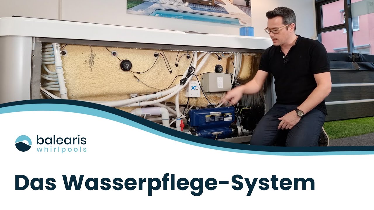 Selbstreinigendes Wasserpflege-System, Filterzyklus, Ozondesinfektion | balearis® Whirlpools