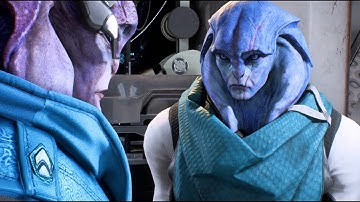 Mass Effect Andromeda - Scott x Jaal: Evfra, Jaal and Scott first dialogue on Aya