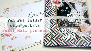 All Heart ~ Pen Pal Folder with Pockets for Laura