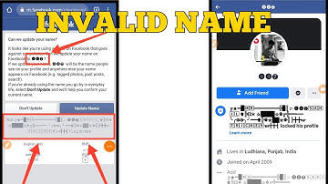 HOW TO MAKE INVALID NAME FACEBOOK ACCOUNT NEW SYMBOL BY || STRANGER TRICKER ||