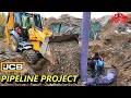 JCB 3CX | ⚠ Beautiful Work on the Pipeline 🚜