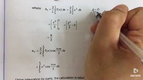 Example 3.9: Half-Range Fourier Cosine Series