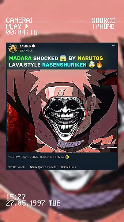 MADARA SHOCKED 🤯 BY NARUTO RASENSHURIKEN ☠️⚡