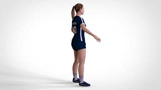 Volleyball player  3D model screenshot 3