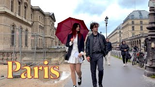 Paris, France 🇨🇵 - Rainy Walk In Paris | 4K Paris | Paris Hdr Walk | Uhd Walking Adventure