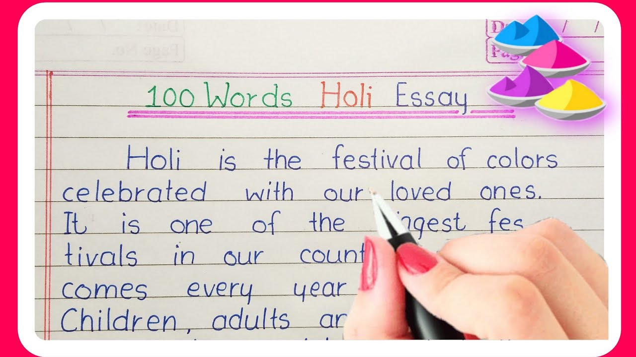 holi essay in 100 words