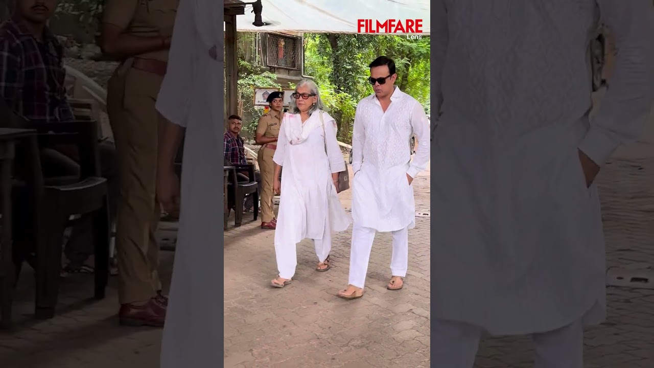 Ratna Pathak Shah and Sumeet Raghvan Arrive to Pay Their Respects at Satish Shah’s Last Rites