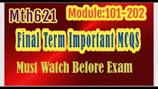 Mth621 Important FinalTerm Mcqs |Objective |