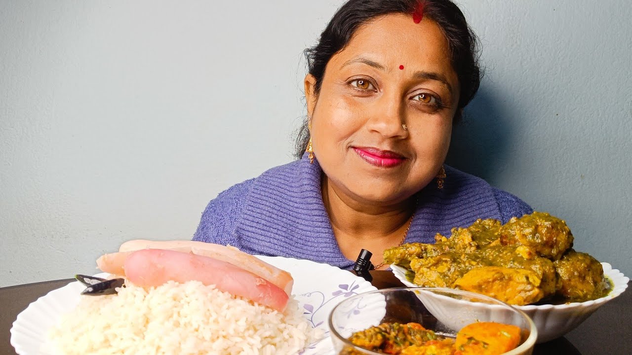 Eating Show II Bhat, Mulo Sheddho, Tangra Macher Jhol, Dhonepata Chicken🔥🔥