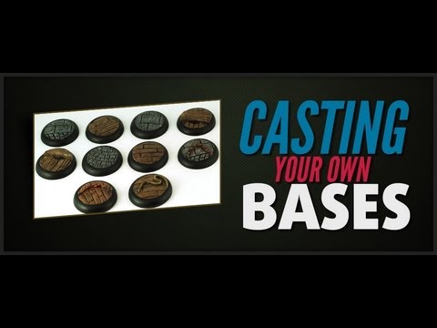 How to make a rubber mould and Cast resin Bases for miniatures - youtube
