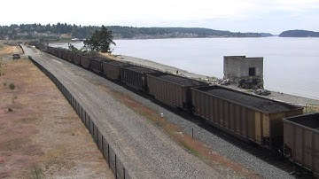 BNSF 6674 Leads A Coal Train @ University Place, WA w Canon HF11